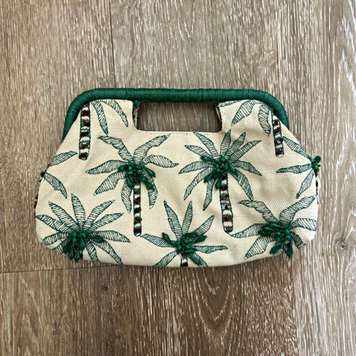 Beige green beaded - beige,