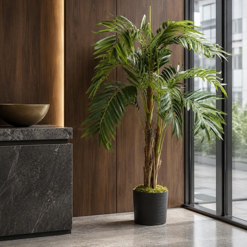 Artificial palm tree - with, pot