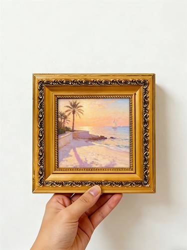 Sunset beach palm - sunset, coastal