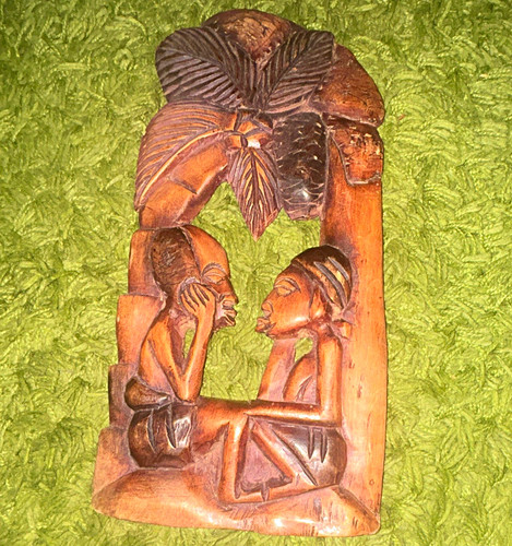 Hand carved wooden figurine - hand,